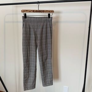 Aritzia Babaton Plaid Conan Straight Leg Dress Pants